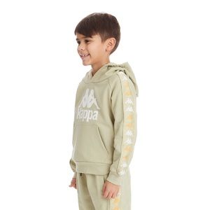 Kids Kappa Sage Green Matching Tracksuit with Hood